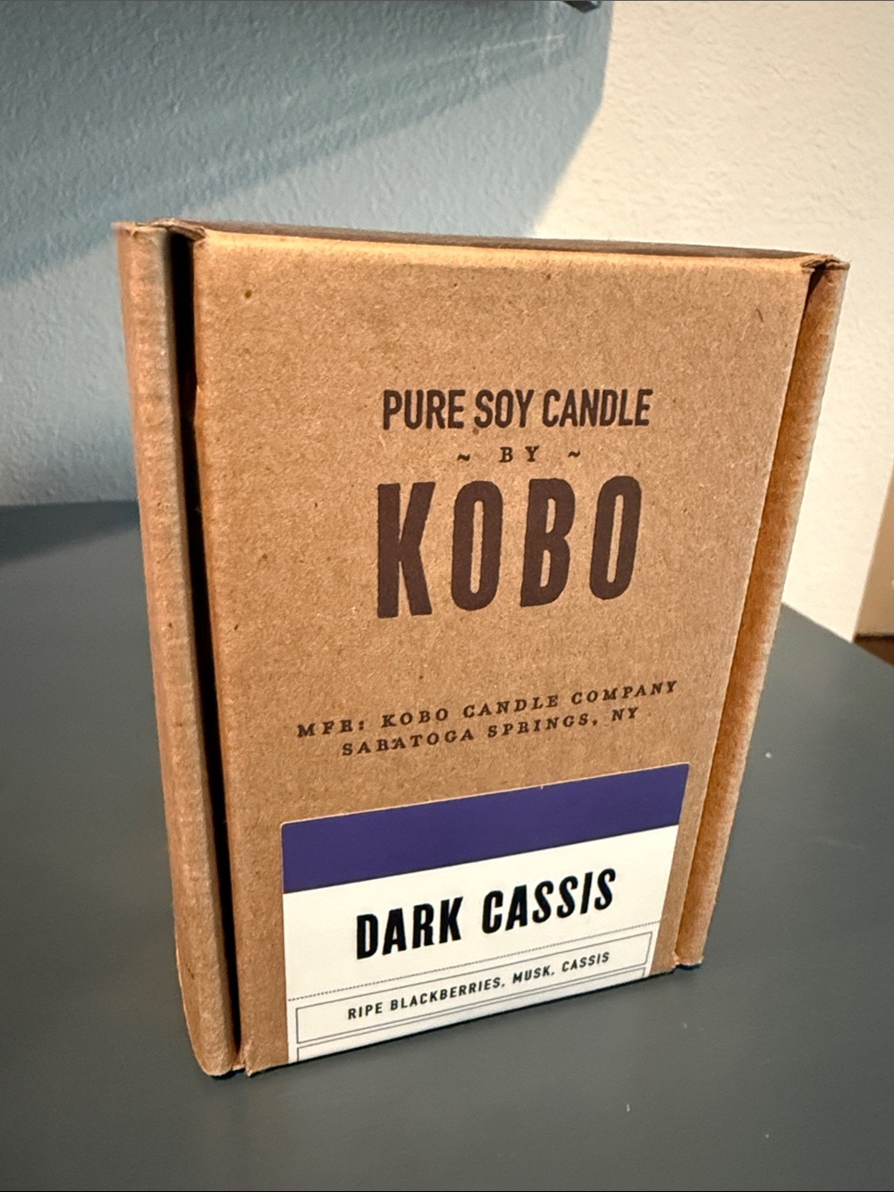 Unopened/sealed KOBO Pure Soy Candle - Dark Cassis